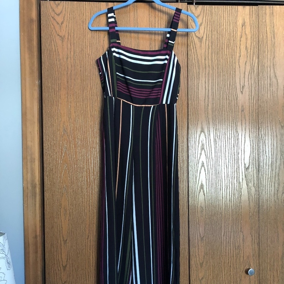 boohoo striped jumpsuit